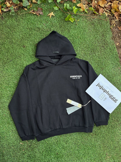 "FW24" Blck Essntials Hoodie — In Stock (Sizes S–L)